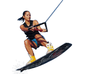 Gif animé ski nautique dauphin